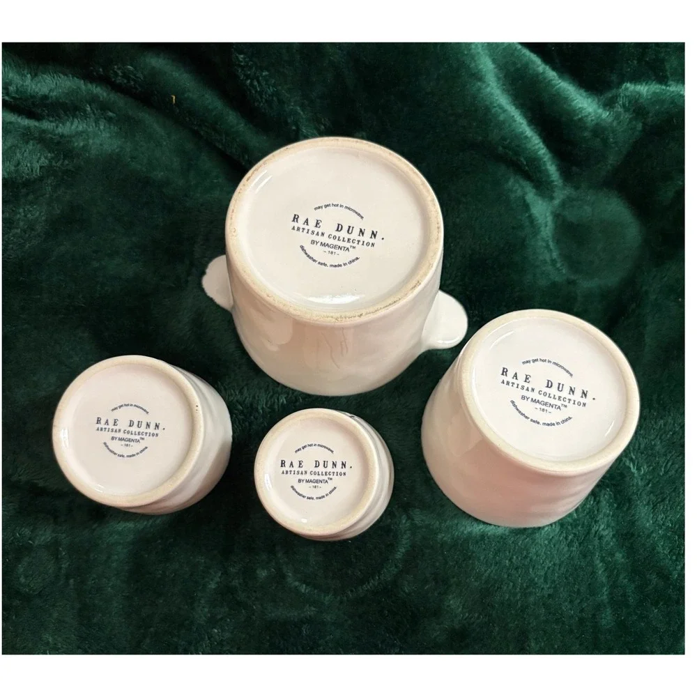 Rae Dunn Artisan Collection by Magenta Ceramic Nesting Measuring Cups Set of 4